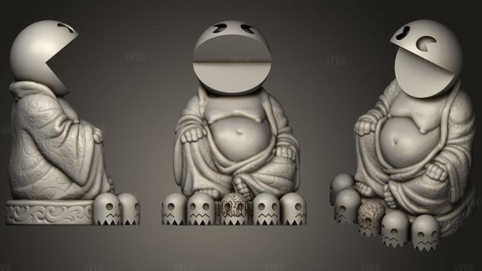Pac Man Buddha 3d stl модель для ЧПУ